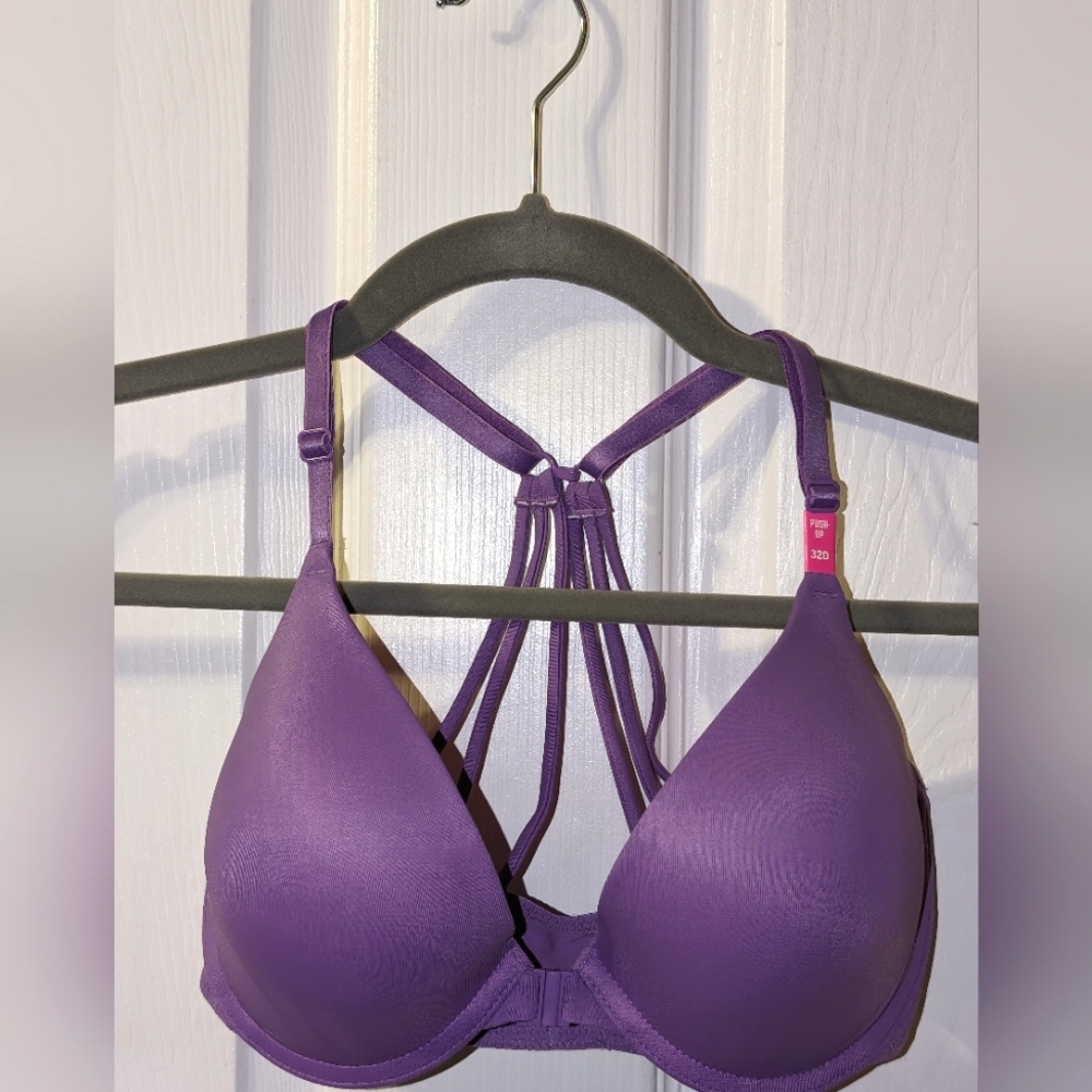 PINK Victoria's Secret Wear Everywhere Strappy Back Front Closure Bra (32D) NWT!